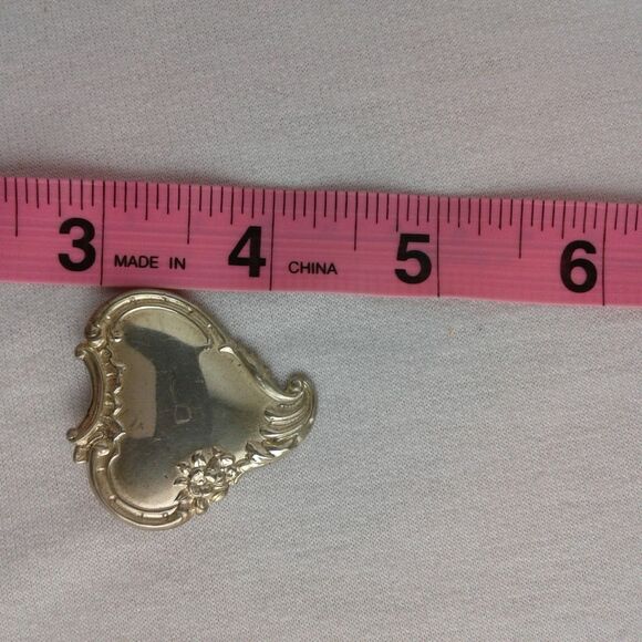 Antique Victorian Sterling Silver Brooch Ornate Art Nouveau - Picture 3 of 5